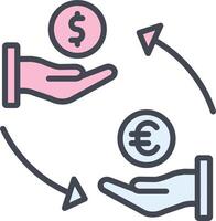 Dollar to Euro Vector Icon