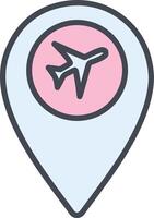 Airport Location Vector Icon