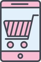 Mobile Shopping Vector Icon