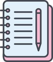 Notebook And Pen Vector Icon