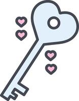 Love Key Vector Icon