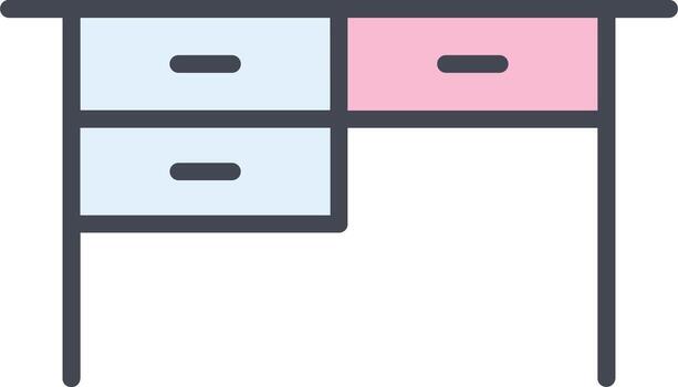 Table with Drawers II Vector Icon