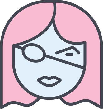 icono de vector de parche en el ojo