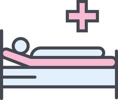 Patient Bed Vector Icon