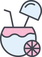 Coconut Drink Vector Icon