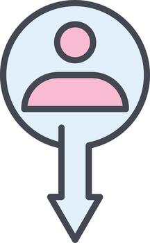 User Down Vector Icon