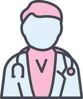 masculino médico vector icono