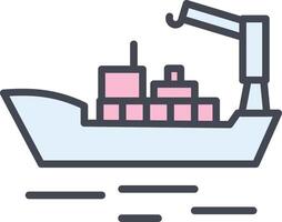 Cargo Ship II Vector Icon