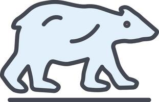 icono de vector de oso polar