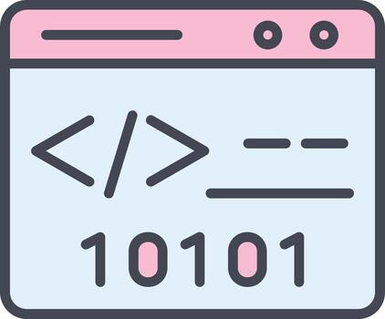 Binary Website Vector Icon