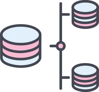 datos compartir vector icono