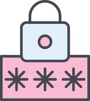 icono de vector de código pin