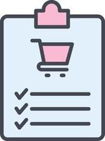 Shopping List Vector Icon