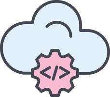 Cloud Coding Vector Icon