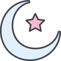 Moon and Star Vector Icon