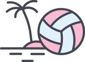 icono de vector de voleibol de playa