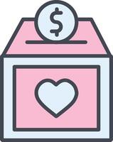 Charity Box Vector Icon