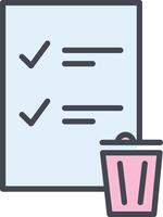 Trash List Vector Icon