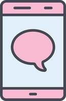 Single Message Bubble Vector Icon