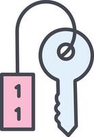Room Key Vector Icon