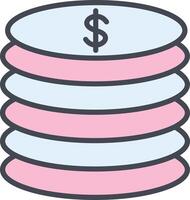 Stack of Coins Vector Icon