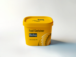 Plastic food container mockup psd