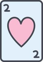 Hearts Card Vector Icon