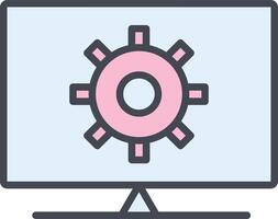 Computer Settings Vector Icon