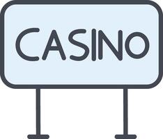 icono de vector de signo de casino