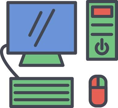 icono de vector de computadora
