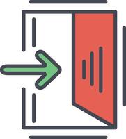 Exit Sign Vector Icon