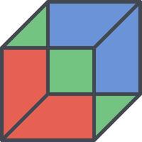 icono de vector de cubo