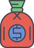 Dollar Sack Vector Icon