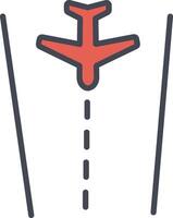 Plane on Runway Vector Icon