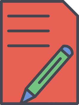 icono de vector de edición de documento