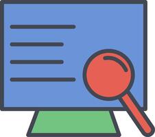 Computer Search Vector Icon