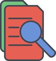 Magnifier Document Vector Icon