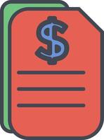 Dollar Document Vector Icon