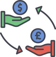 Dollar to Pound Vector Icon