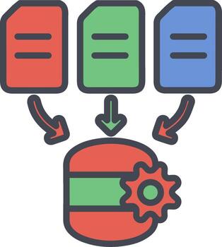 icono de vector de procesamiento de datos