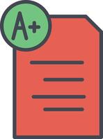 Graded Paper Vector Icon