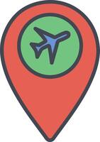 Airport Location Vector Icon