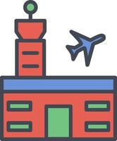 icono de vector de edificio de aeropuerto
