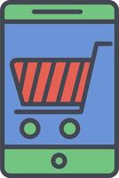 Mobile Shopping Vector Icon