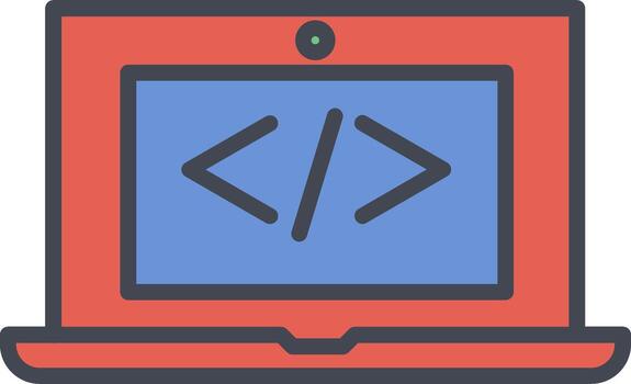 codificación computadora vector icono