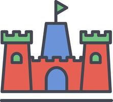 icono de vector de castillo de arena