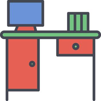 icono de vector de mesa de trabajo