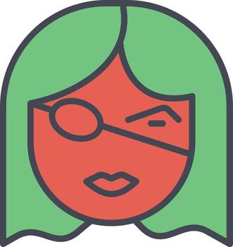 icono de vector de parche en el ojo