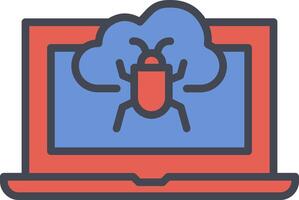 Bug Cloud Vector Icon