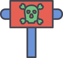 icono de vector de signo pirata